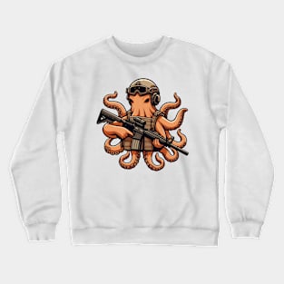 Tactical Octopus Adventure Tee: Where Intelligence Meets Style Crewneck Sweatshirt